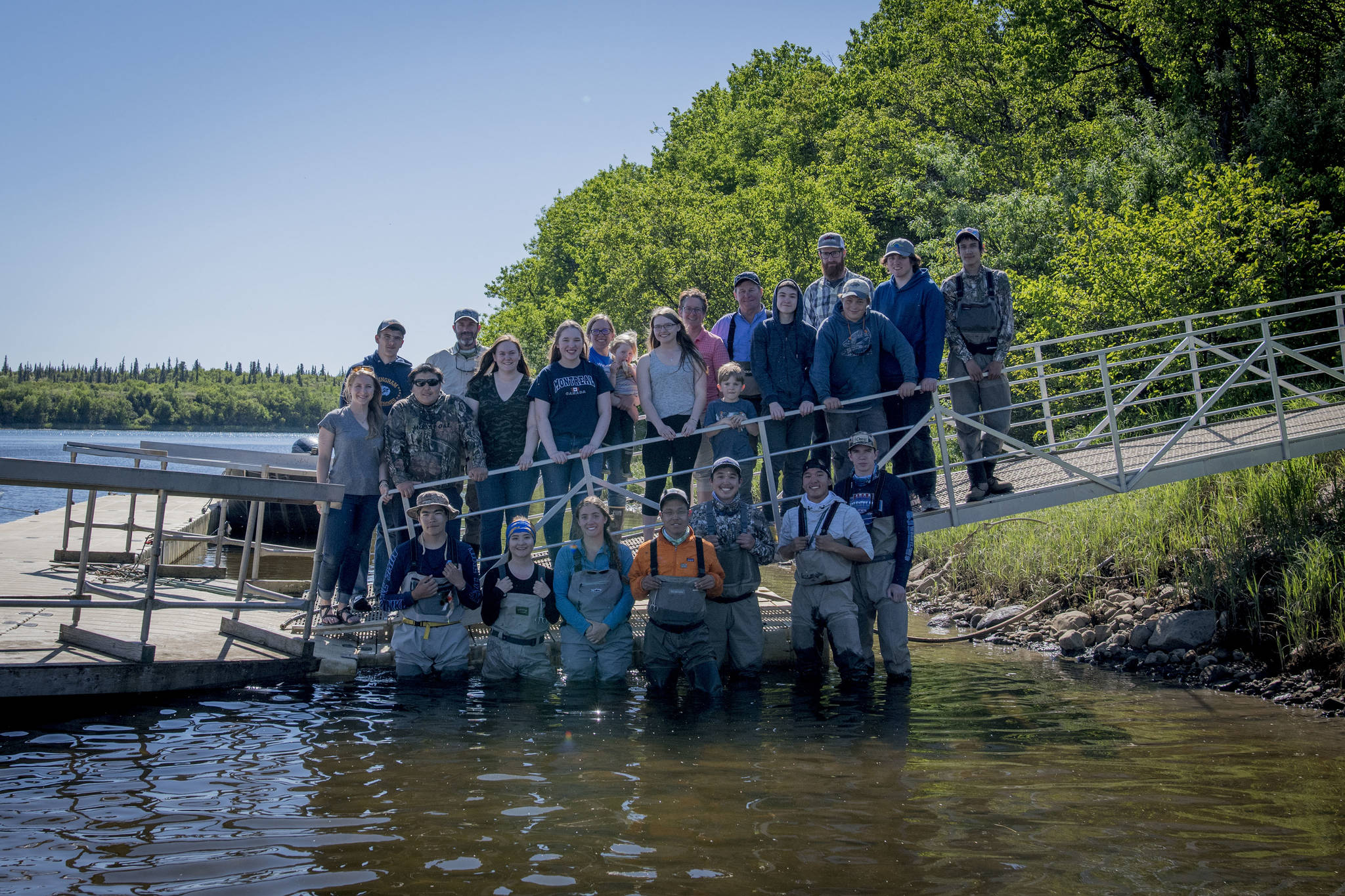 The Bristol Bay Fly Fishing and Guide Academy class of 2018 poses at Bear Trail Lodge. (Courtesy Photo | Sarah Miller)