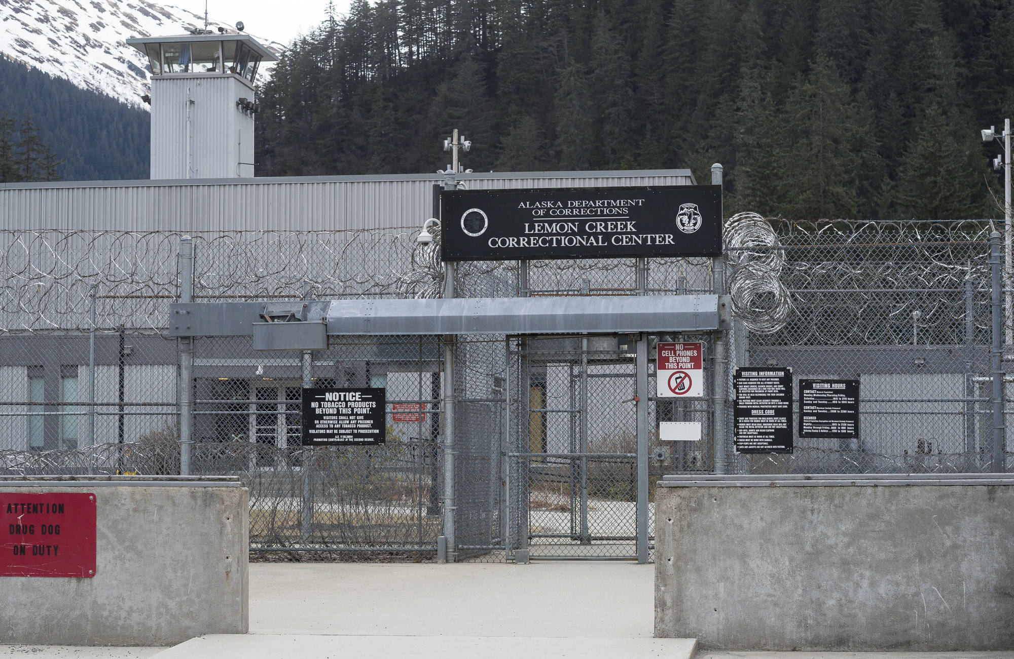 Lemon Creek Correctional Center pictured on Friday, April 13, 2018. (Michael Penn | Juneau Empire)