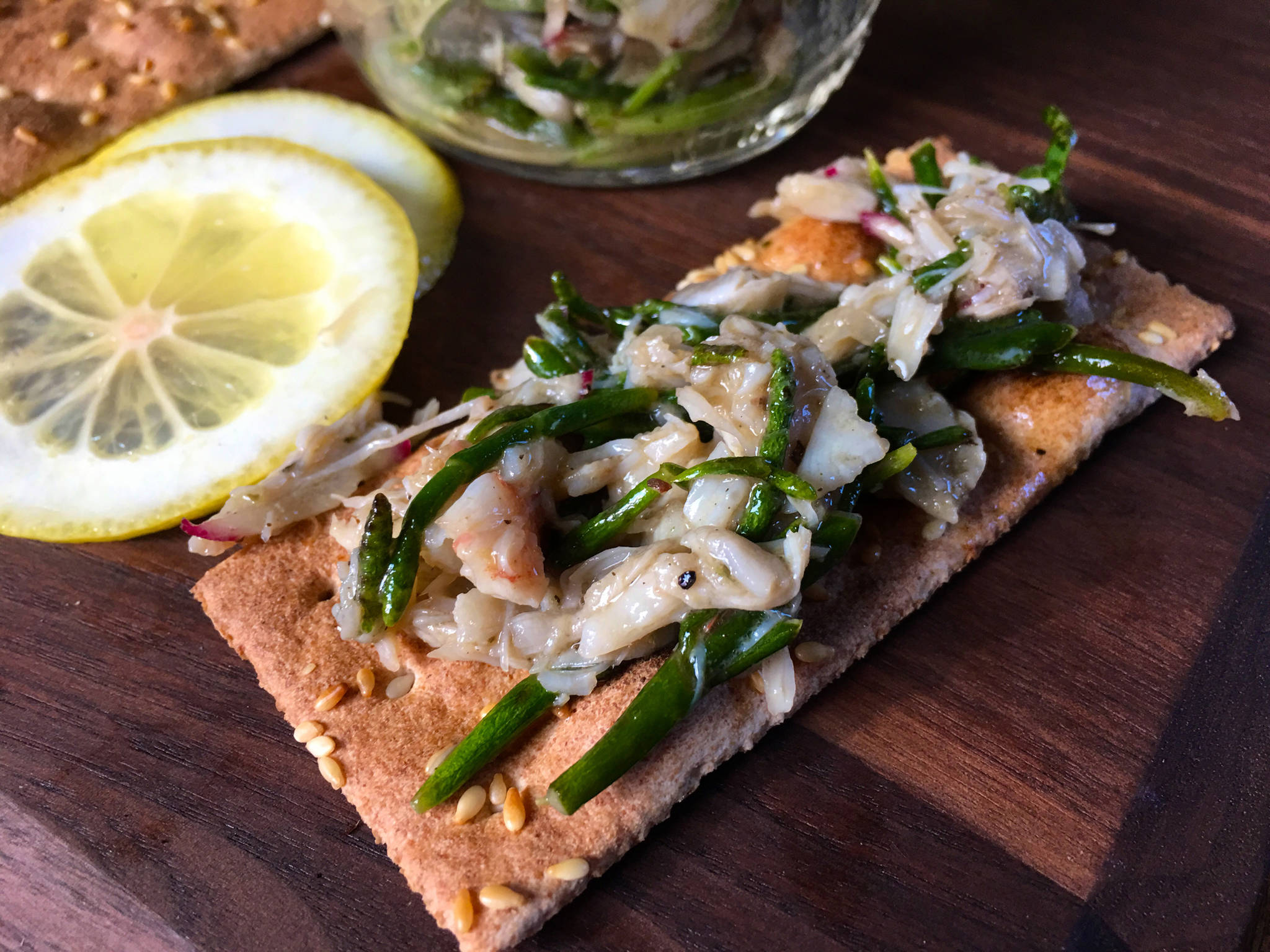 Eating Wild: Blistered Beach Asparagus & Dungeness Crab Salad