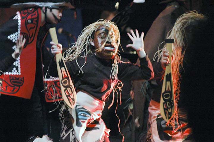 One of the three paddles reported missing, seen in action during the Glacier Valley Elementary School's 2008 production of “Tides and the Tempest."