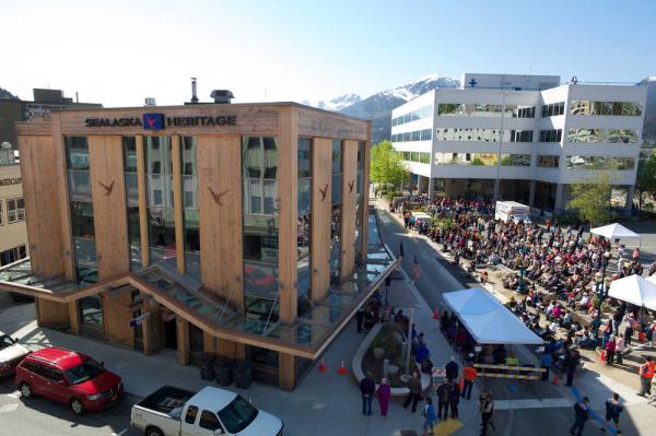 Pictured are both the Walter Soboleff Building (left) and Sealaska Plaza Building (right), which houses the parent Sealaska Native corporation. The Ketchikan Daily News reported Sealaska is exploring new revenue streams, including a possible acquisition of a natural foods business.