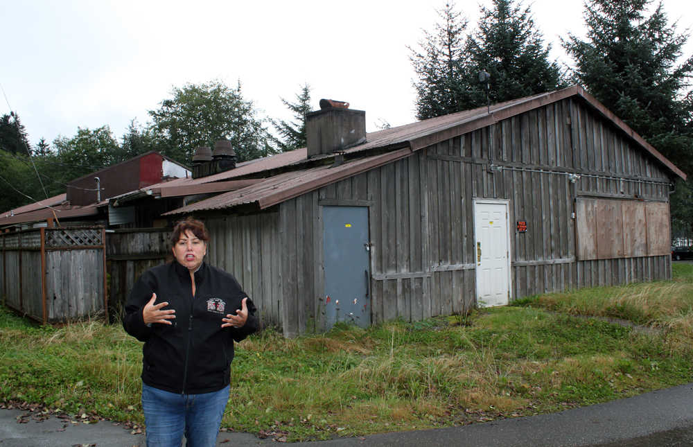 Myrna Gardner of Central Council of Tlingit and Haida Indian Tribes of Alaska talks about transforming the Thane Ore House into a cultural immersion park during an interview on site at the property Saturday. The City and Borough of Juneau awarded CCTHITA a 35-year lease for the property this week.