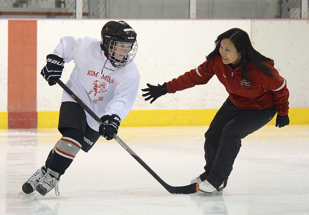 Professional skating coach Kim Muir conducted one of her many "Can't Skate, Can't Play" power skating camps at Treadwell Arena last week. Muir students have included members of the Detroit Red Wings, Carolina Hurricanes and the Swedish National Team, as well as youth, high school, college, semi-pro, professional and adult league hockey players.