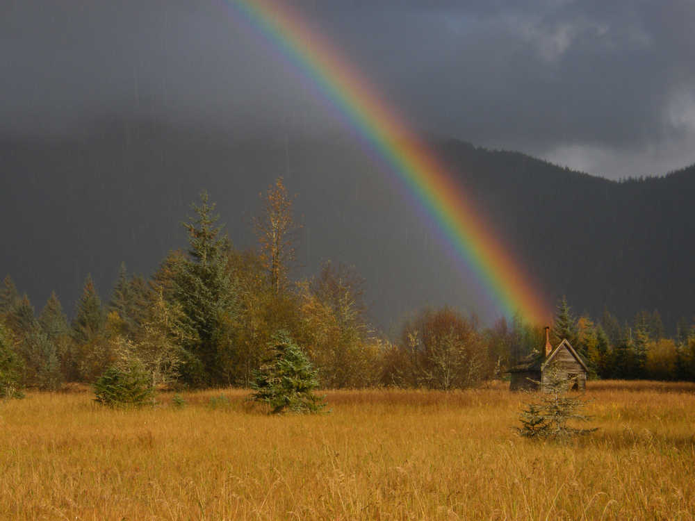 The end of the rainbow was at this cabin near Brotherhood Bridge Oct. 1.