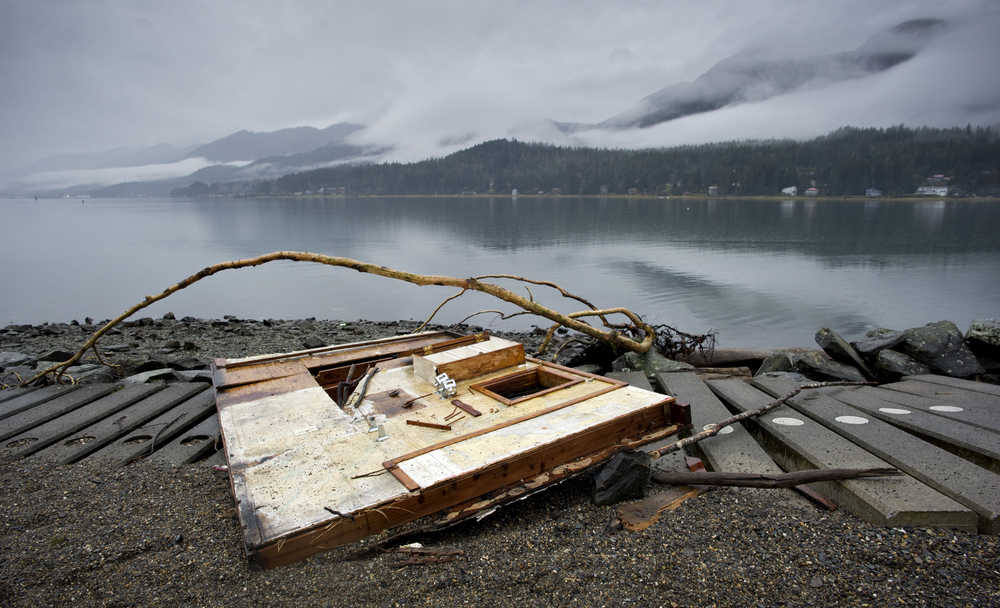 A wall washed up on the beach along Channel Drive could be from the tug boat Challenger that sunk inGastineau Channel in September.