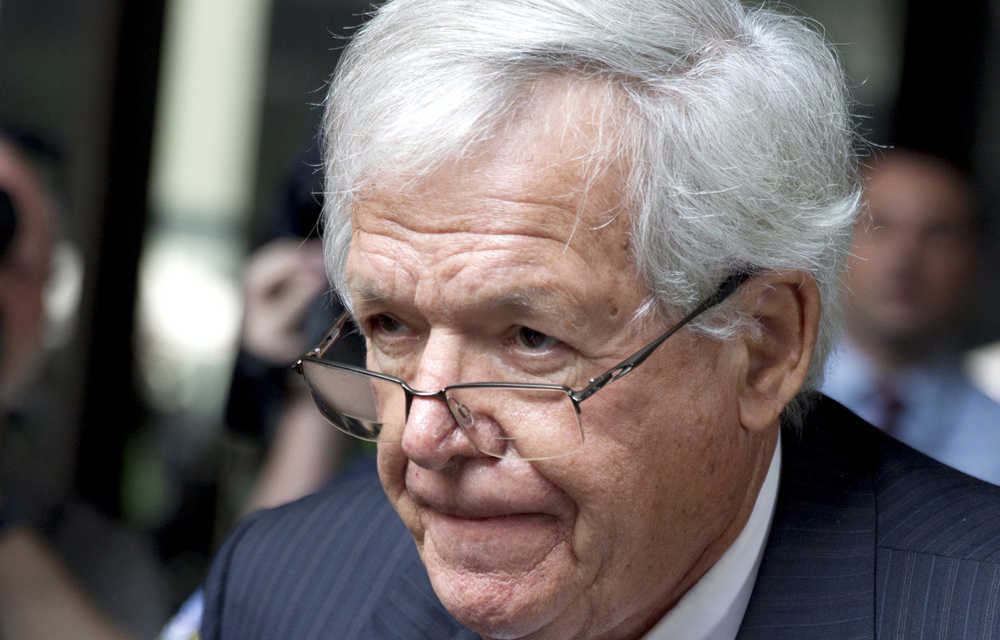 FILE - In this June 9, 2015 file photo, former House Speaker Dennis Hastert leaves the federal courthouse in Chicago. A deadline for Hastert's legal team to file pretrial paperwork passed with nothing new filed, suggesting the former House speaker could be close to a plea deal that would avert a trial and help keep details of the hush-money case secret, legal experts said Wednesday, Oct. 14, 2015. (AP Photo/Christian K. Lee, File)