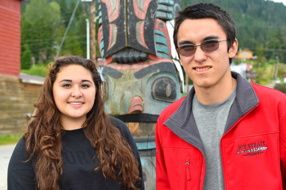 Alaska Skaflestad and Randy Roberts are the Hoonah high school students involved in the coastal subsistence survey project, interviewing ten resource users about coastal subsistence in their home community.