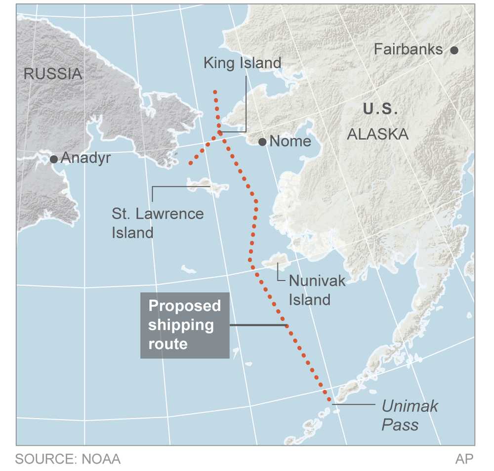 Coast Guard studies shipping lanes for Bering Sea routes