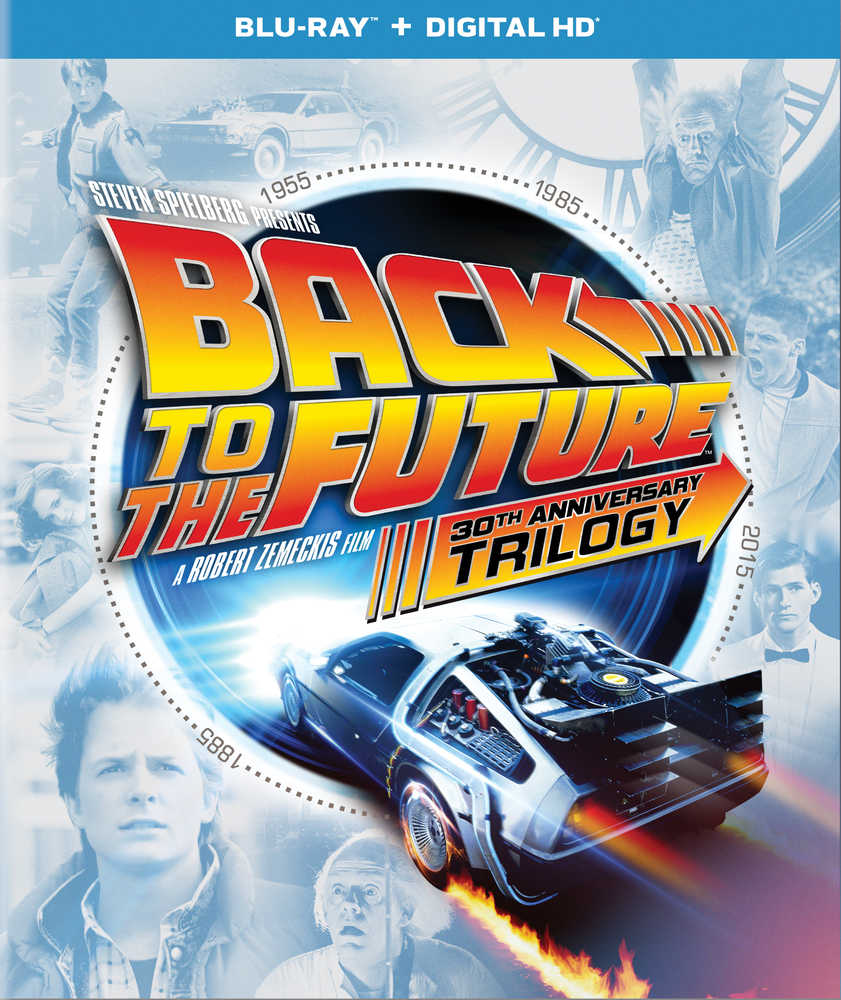 This photo provided by Universal Pictures Home Entertainment shows a Blu-ray and Digital HD of "Back to the Future 30th Anniversary Trilogy." The trilogy will include all three movies plus a new bonus disc with more two hours of content. (Universal Pictures Home Entertainment via AP)