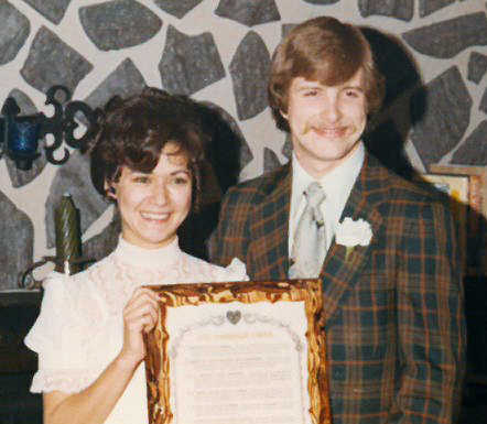 The Jeffers wedding on Dec. 27, 1975.