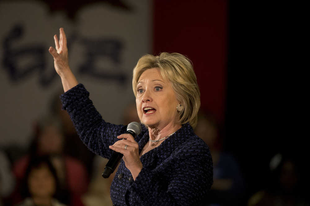 Democratic presidential candidate Hillary Clinton speaks at a rally Monday, Jan. 11, 2016, in Waterloo, Iowa. (AP Photo/Jae C. Hong)