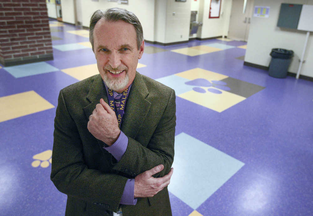 In this Jan. 6 photo, Lathrop High School Principal Bob Meade poses for photos at the school in Fairbanks. Meade has been teaching in Alaska for 20 years.