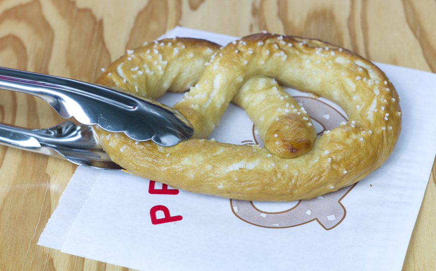 A Peterson's Pretzels pretzel