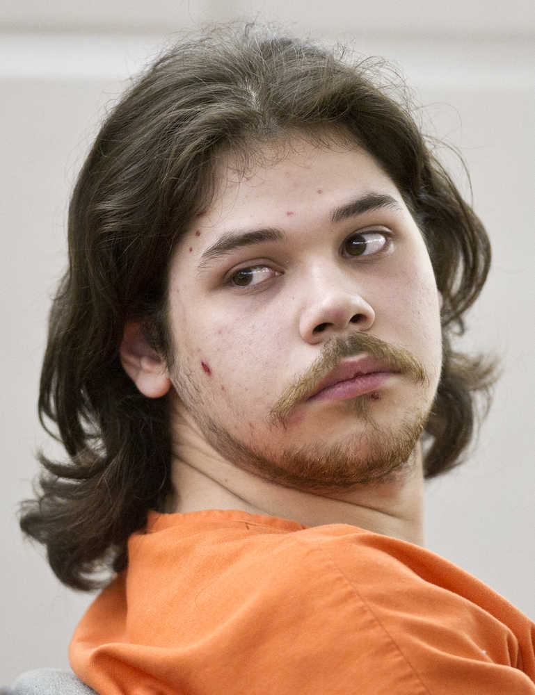 Kevin Scott Nauska, 19, appears in Juneau Superior Court in December for his arraignment on a single charge of manslaughter in connection to the stabbing death of Jordon J. Sharclane, 37. A Juneau grand jury chose not to indict him on more serious murder charges.