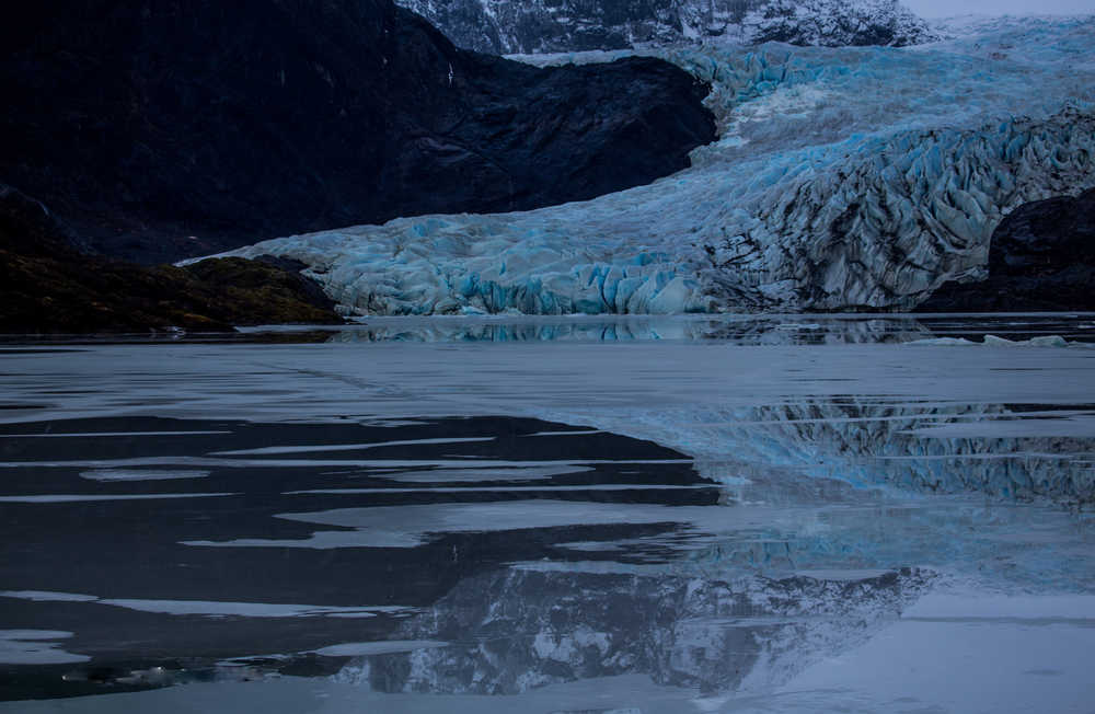 Mendenhall Glacier reflection.
