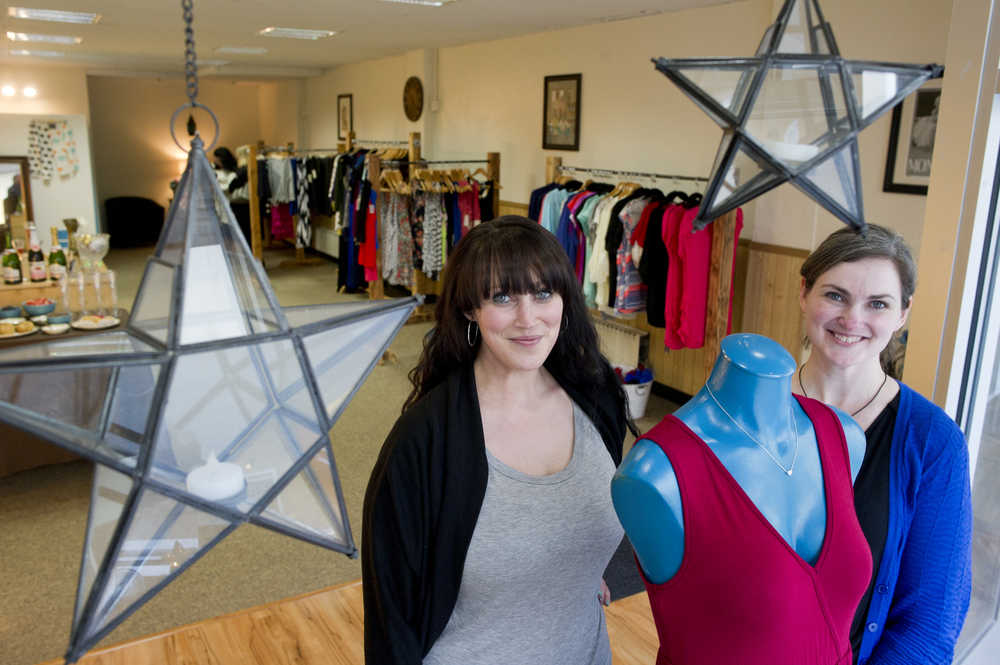 Sisters Sara Caluder, left, and Frances Jones have opened up their women's clothing shop on Seward Street.