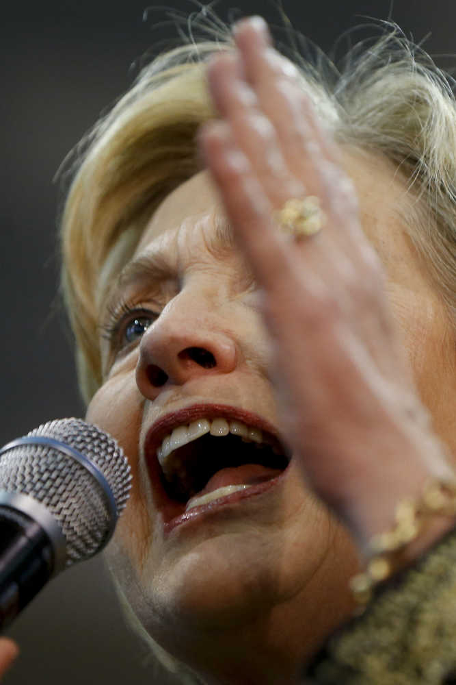 Democratic presidential candidate Hillary Clinton, speaks at Carnegie Mellon University on a campaign stop, Wednesday, April 6, 2016, in Pittsburgh. (AP Photo/Keith Srakocic)
