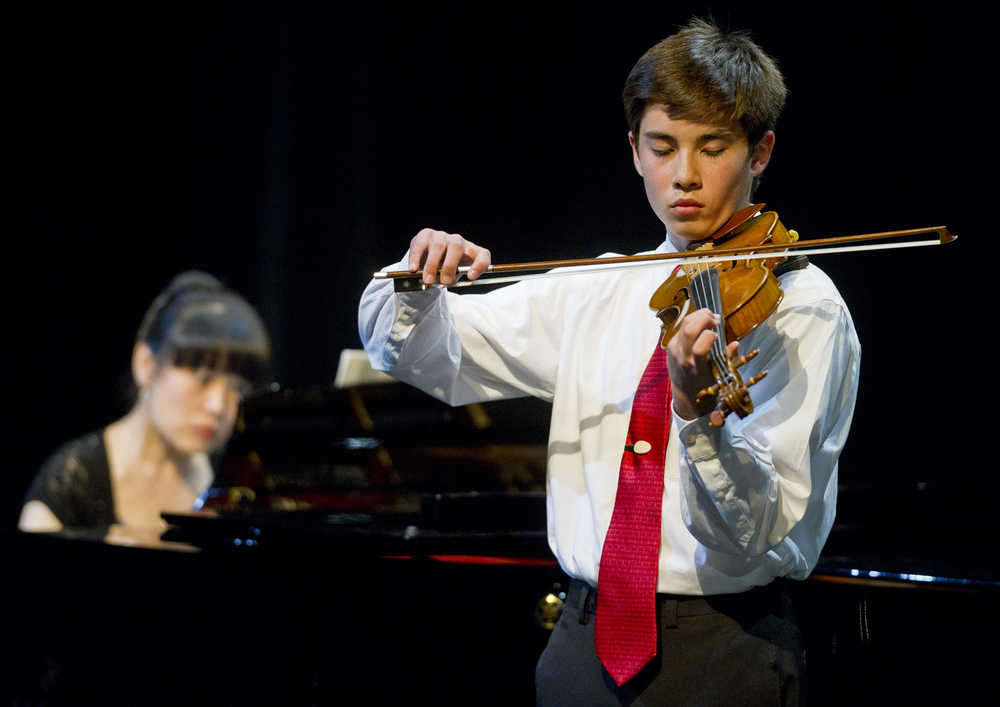 Henry Cheng plays the Violin Concerto No. 9 in A minor, Op. 104, Movement 1 by Charles Auguste de Beriot and accompanied by Mei Xue during the Juneau Symphony's Youth Solo Competition held at Thunder Mountain High School, June 2015. In the early hours of April 2, he fell 50-80 feet off a cliff out the road. He is currently recovering from a traumatic brain injury at Seattle Children's Hospital.