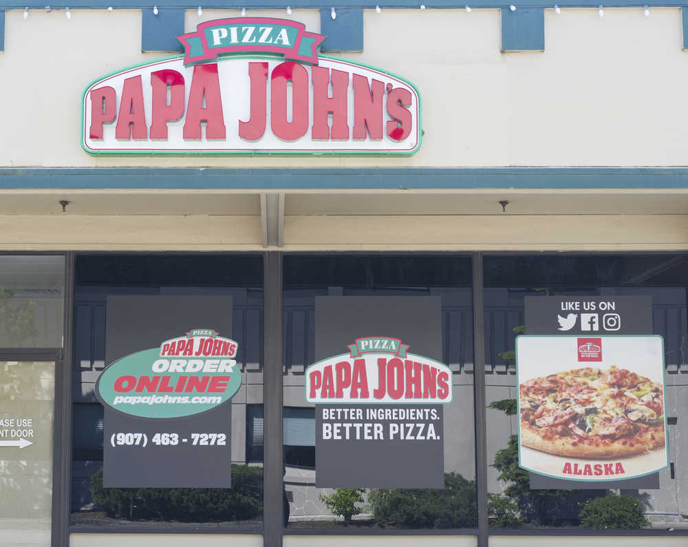 Menu at Papa John's Pizza restaurant, Córdoba