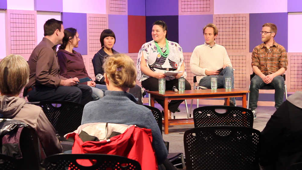 Artists on the Island Institute’s ferry tour speak at 360 North in May.