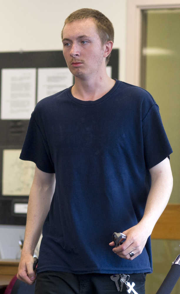 Stephen B. Hadlock, 20, arrives in Juneau Superior Court during a change of plea hearing on Wednesday. Hadlock pleaded guilty to a felony for attempting to entice a minor online in 2014.