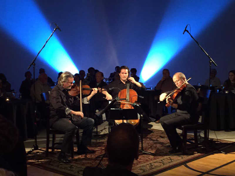 Zuill Bailey (cello), Kurt Nikkanen (violin) and Scott Rawls (viola) will perform Beethoven's Opus 9 trio in Juneau on Sept. 4.