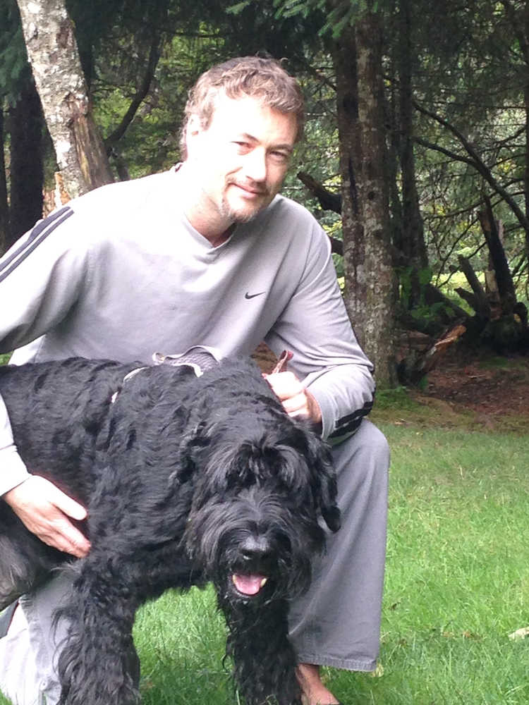 Ricky's last walk with Ian Martin.