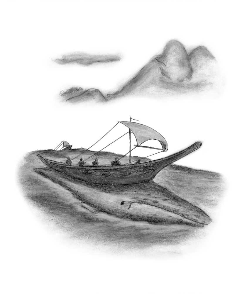 One of the illustrations in "Little Whale," a chapter book for young readers written and illustrated by Roy A. Peratrovich, Jr.