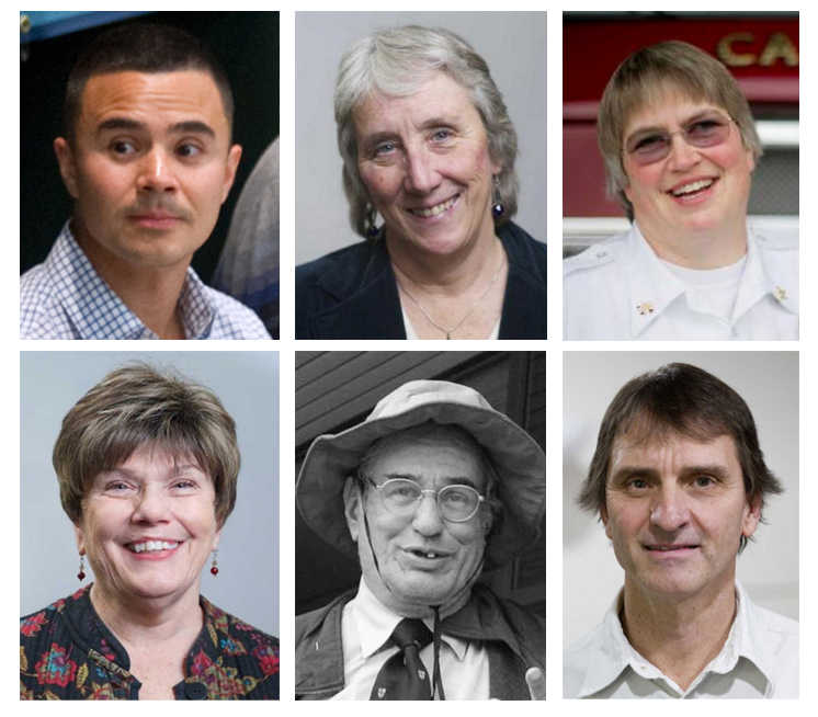 Clockwise, from top left, area-wide candidates Norton Gregory and Kate Troll, District 2 candidate Beth Weldon; and District 1 candidates Arnold Liebelt, William Quayle Jr. and Mary Becker.
