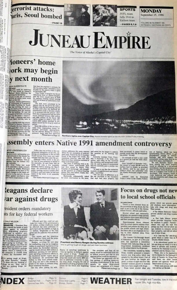 This Day in Juneau History: Sept. 15, 1986