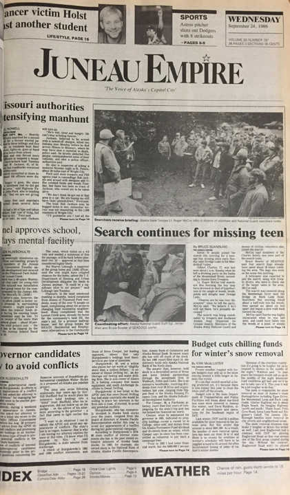 The front page of the Empire on Sept. 24, 1986