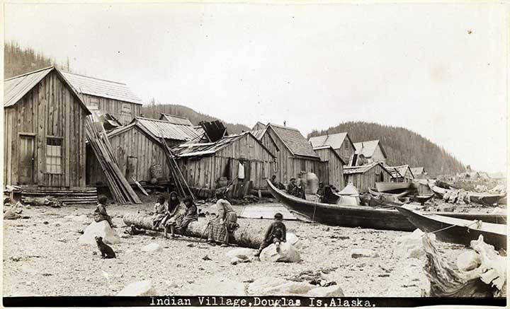 This undated photo shows the Douglas Indian village.