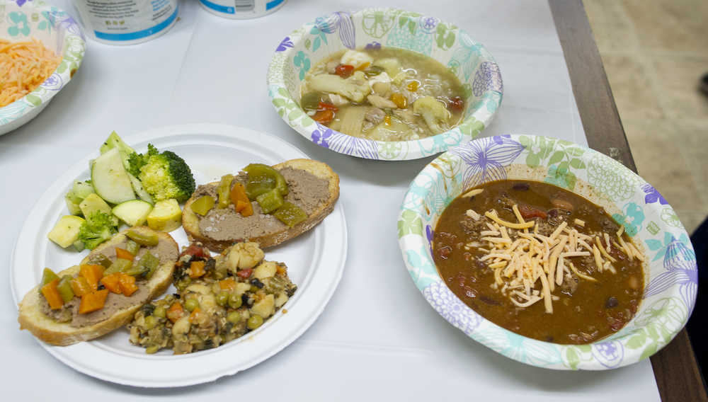 Food supplied by the Southeast Alaska Food Bank was cooked and presented to their partner agencies during a luncheon at the Resurrection Lutheran Church on Wednesday.