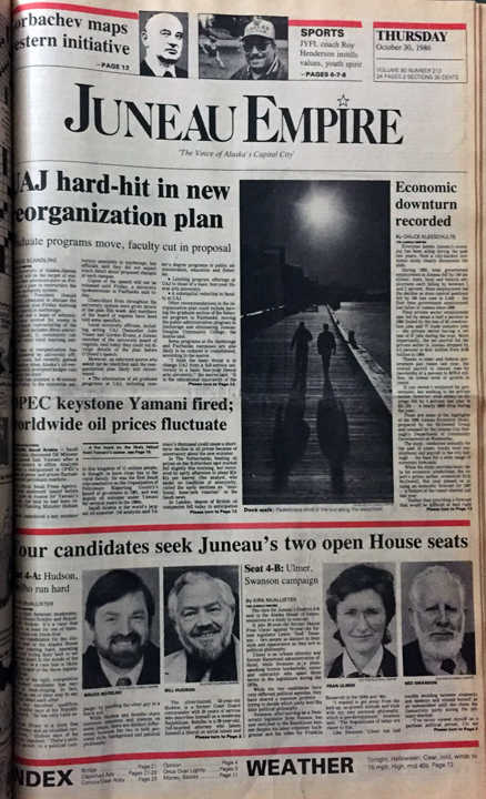 The front page of the Empire on Oct. 30, 1986