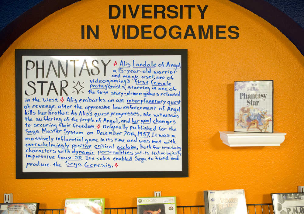 A view of a games shelf in the new video games store called Game On in the Airport Mini Mall on Thursday.