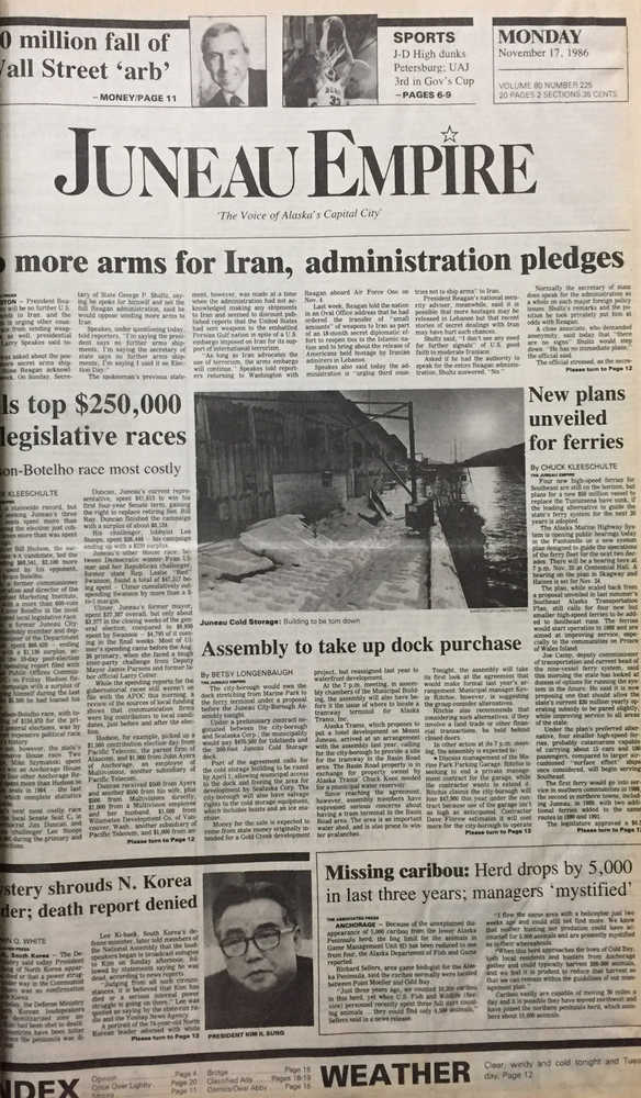 This day in Juneau history: Nov. 17, 1986