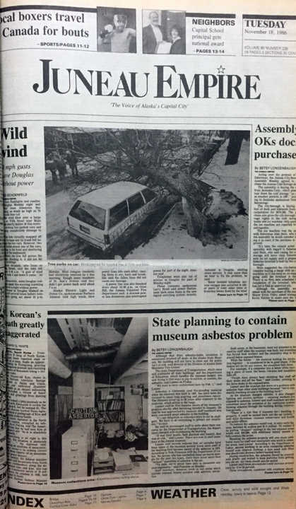 The front page of the Empire on Nov. 18, 1986