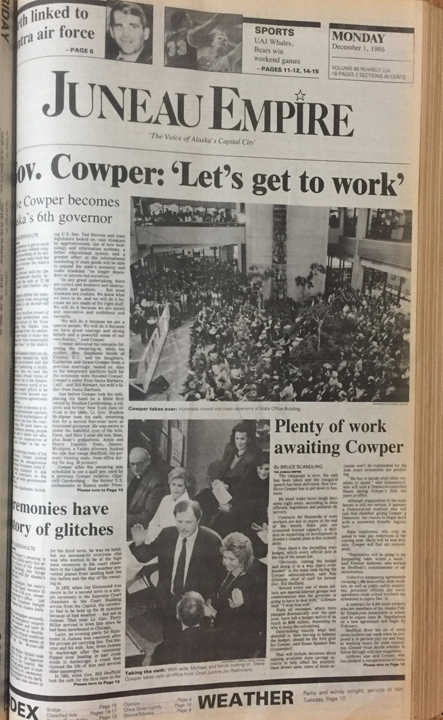 The front page of the Empire on Dec. 1, 1986