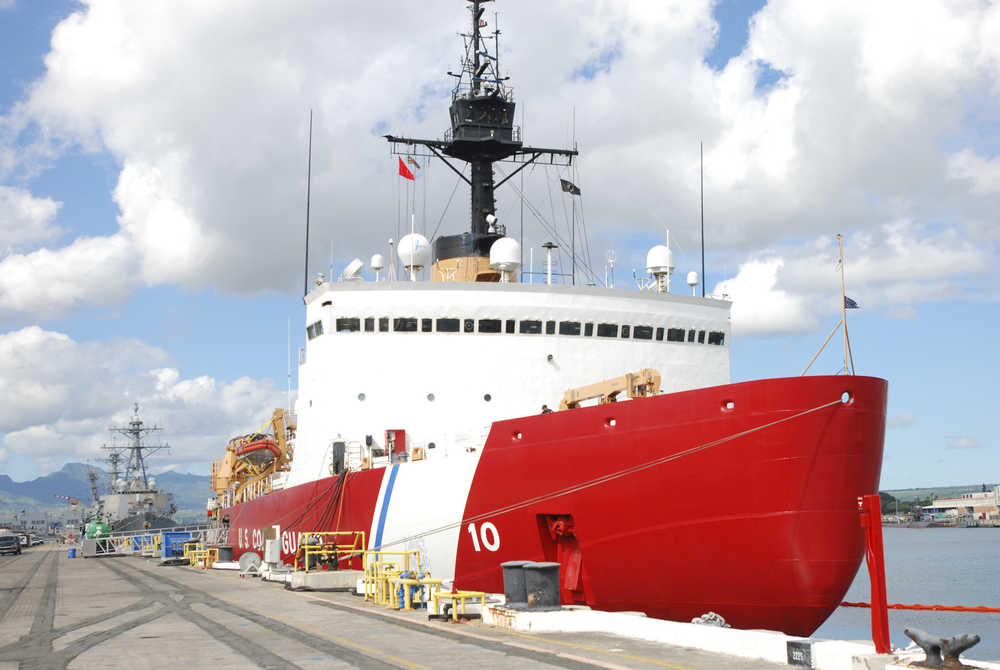 In this Monday photo, the U.S. Coast Guard Cutter Polar Star rests by a dock in Pearl Harbor, Hawaii. The only U.S. ship capable of breaking through Antarctica's thick ice is undergoing repairs in balmy Hawaii this week as it prepares to head south.