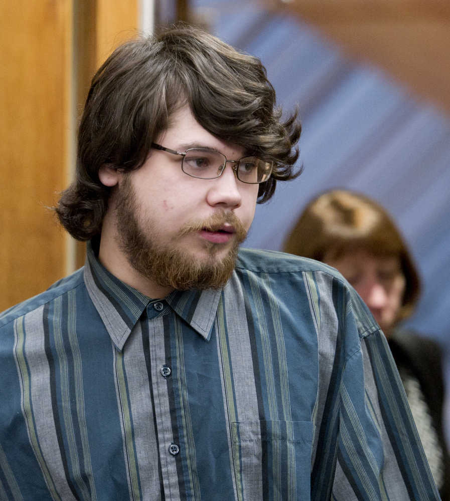 Kevin Nauska enter Juneau Superior Court with Assistant Public Advocate/Supervisor Yvette Soutiere for a change of plea hearing on Friday, Jan. 13, 2017. Nauska, 19, was arrested Dec. 6., 2015, after reportedly killing 37-year-old Jordon Sharclane and injuring his son, Michael Sharclane, 19.