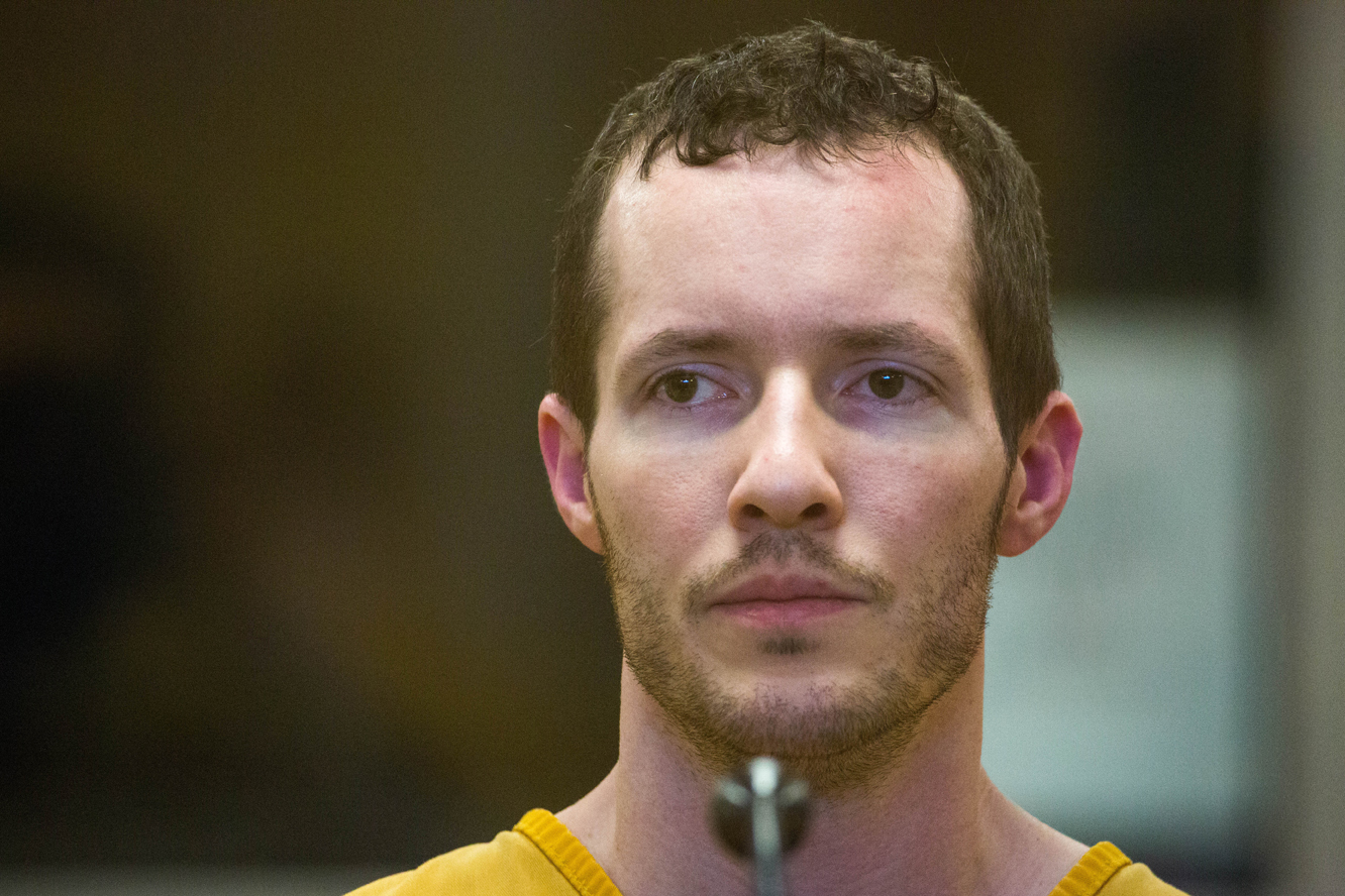 Benjamin Wilkins is arraigned at the Anchorage Jail on Wednesday for 13 counts including first-degree murder. Wilkins stands accused of killing of 30-year-old Jacqueline Goodwin, whose body was found in his car when he crashed into an East Anchorage light pole late Monday.