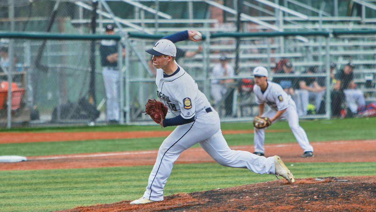 Juneau Post 25’s Phil Wall pitches against South Post 4 in the American Legion state tournament at Mulcahy Stadium in Anchorage on Saturday, July 28, 2018. (Courtesy Photo | Jeremy Ludeman)