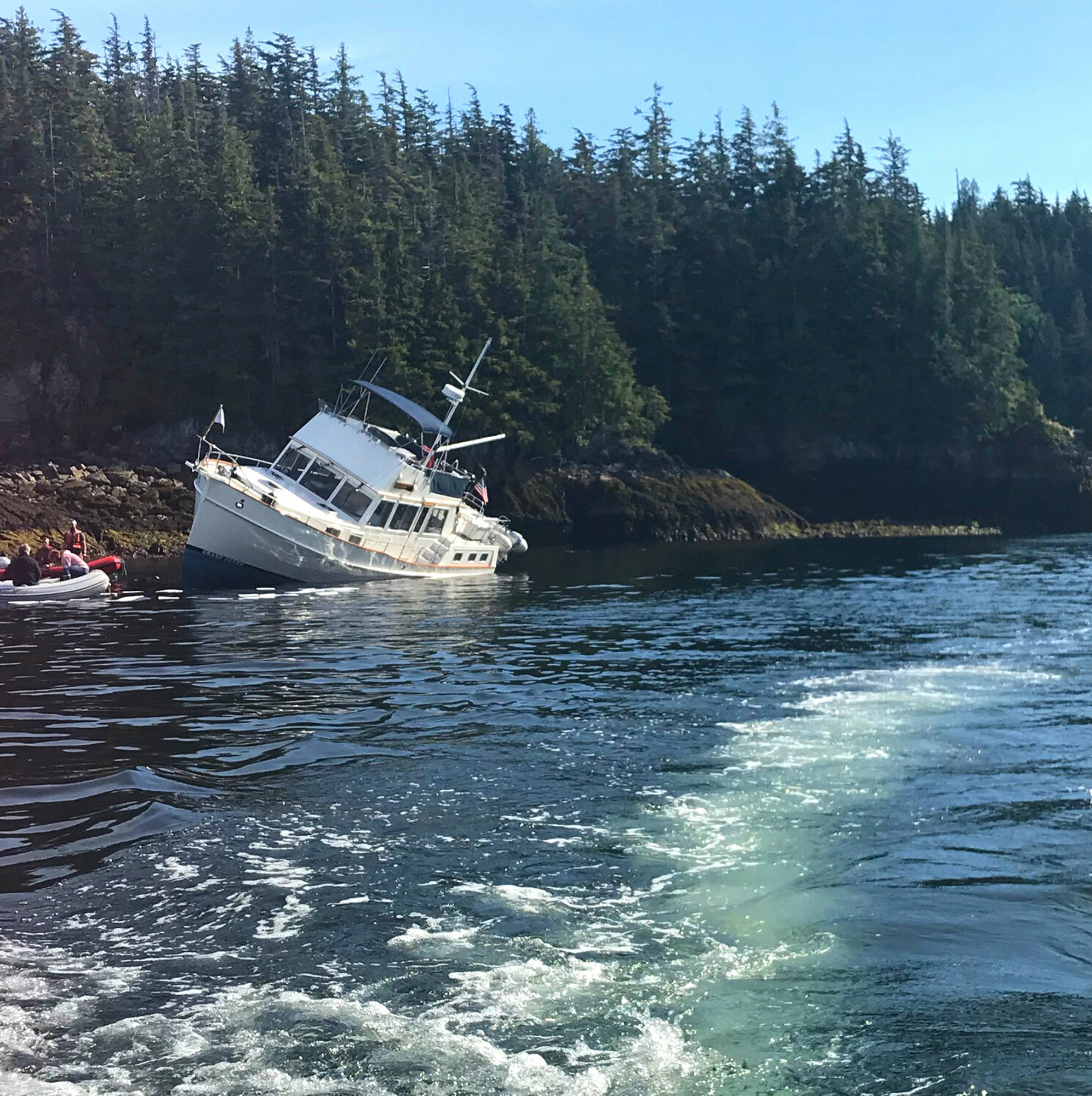 Non-local boat misled by a drifting buoy marker. (Robin Neilson | Capital City Weekly)