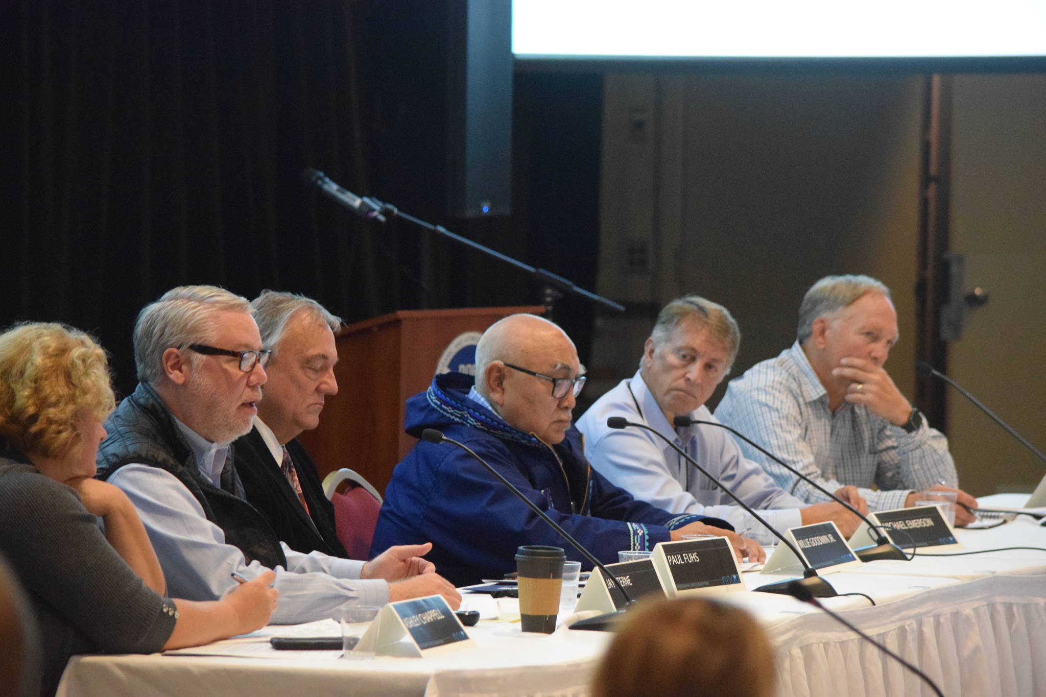 A panel of experts on Arctic issues convened in Juneau on Thursday at a meeting of the Hyrdographic Services Review Panel. (Kevin Gullufsen | Juneau Empire)