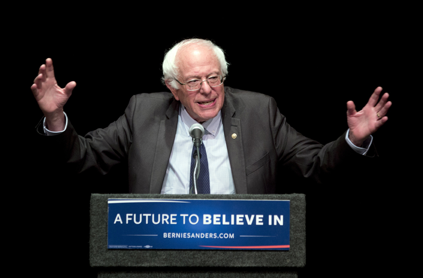 In this June 24 file photo, Sen. Bernie Sanders, I-Vt., speaks in Albany, N.Y. Sanders plans to meet with 1,900 of his delegates right before the start of the Democratic National Convention on Monday, part of a series of meetings aimed at providing direction to his undecided supporters after he endorsed Hillary Clinton.