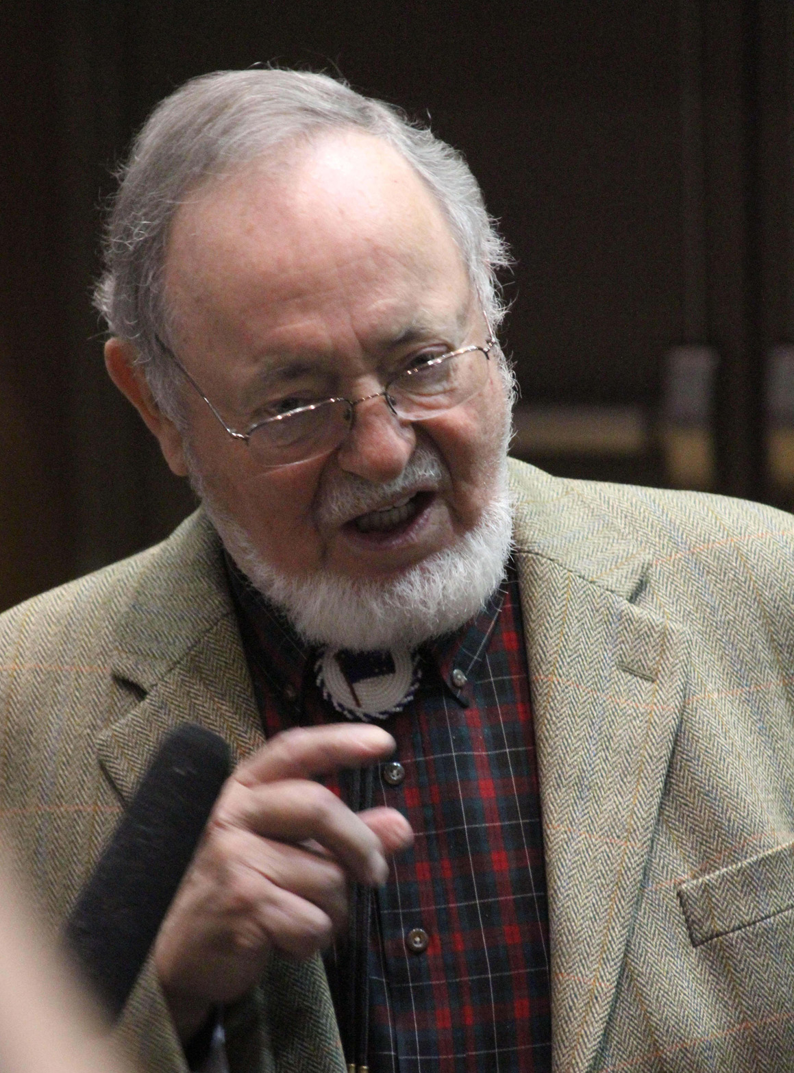 In this Oct. 16, 2015, file photo, Rep. Don Young, R-Alaska, speaks to reporters at the Alaska Federation of Natives conference in Anchorage.