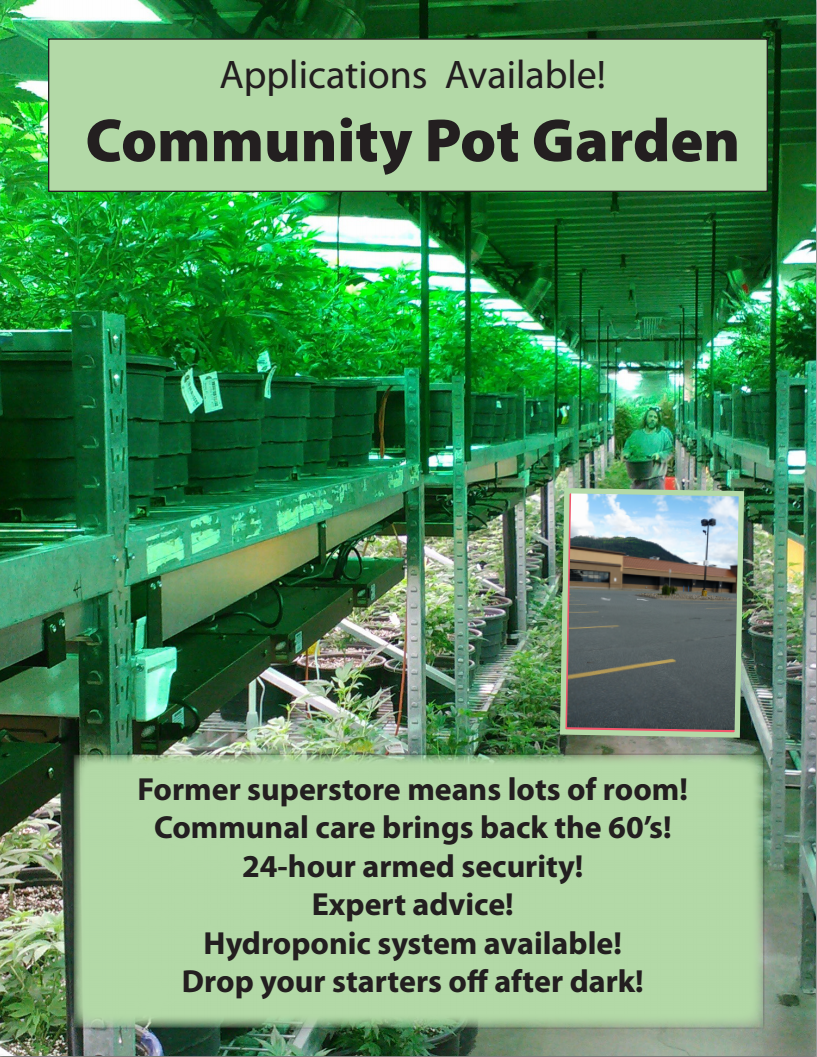 Brown's community pot garden flier.