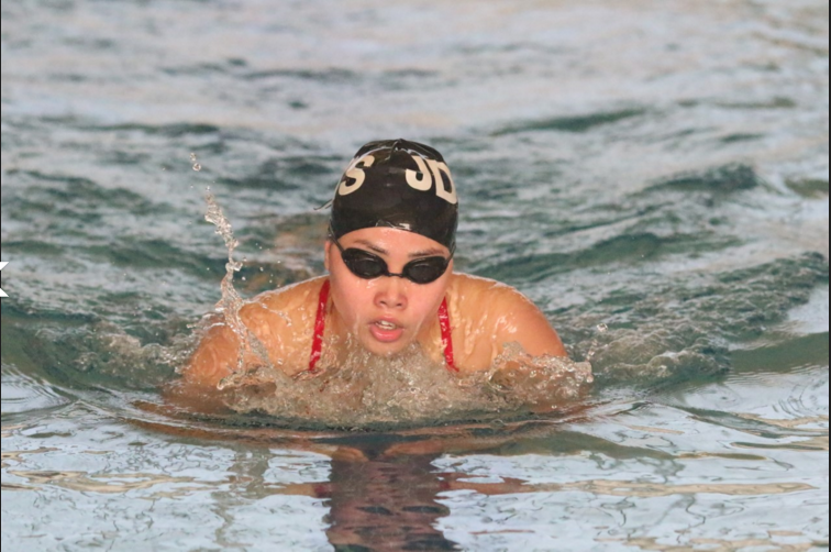 JDHS' Sunny Tveten competes in the girls 200-yard Individual Medley on Saturday in Petersburg.