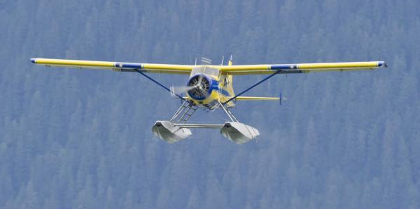 A floatplane takes off at the Juneau International Airport in this file photo from July 2015.