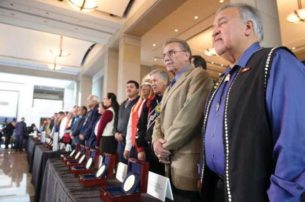 Military veterans or immediate family who served as code talkers during World War II were honored during a ceremony Wednesday in Washington, D.C. in November 2013. Five Southeast Alaska residents were honored during the ceremony and received silver medals.